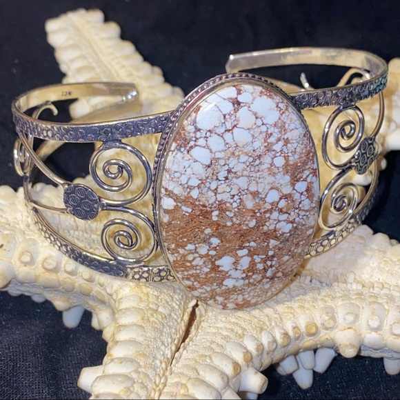 Exotic Wild horse Jasper Handcrafted cuff - Picture 1 of 8